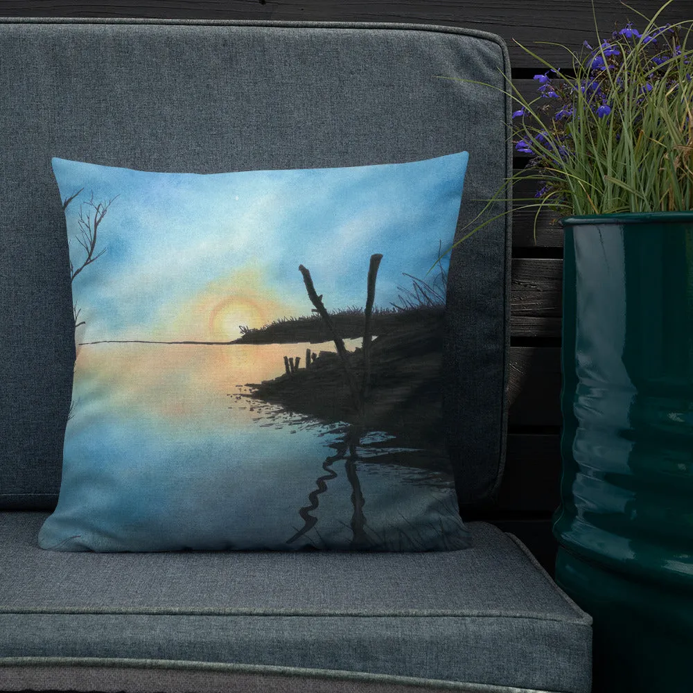 Sand Lake Estuary Premium Decorative Throw Pillow