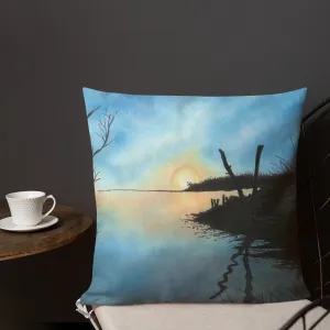 Sand Lake Estuary Premium Decorative Throw Pillow
