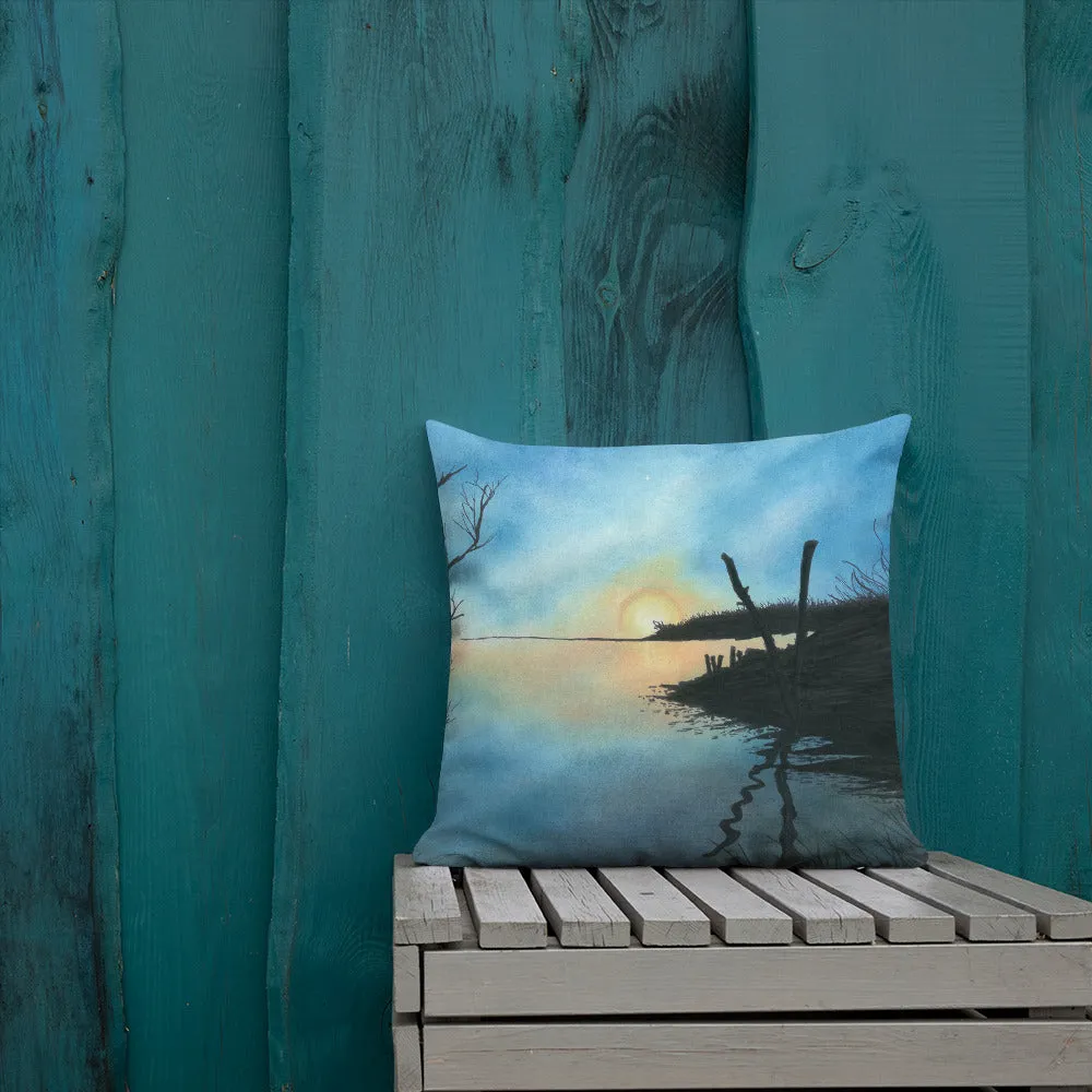 Sand Lake Estuary Premium Decorative Throw Pillow