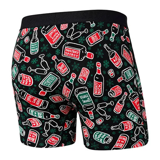 Saxx Ultra Soft Bb Fly - Holiday Spirits - Black