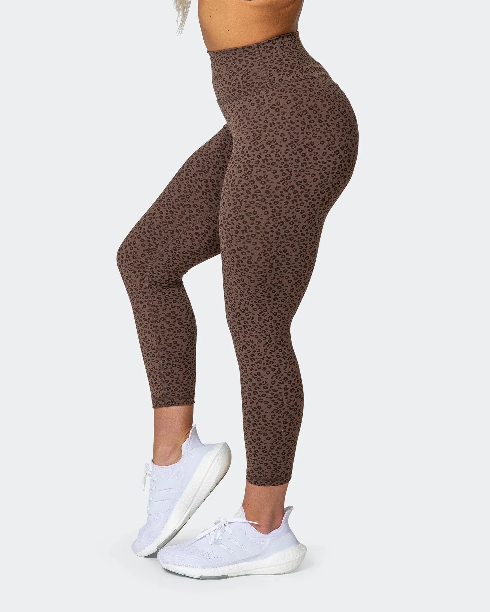 SIGNATURE SCRUNCH 7/8 LEGGINGS Chocolate Mini Cheetah Print
