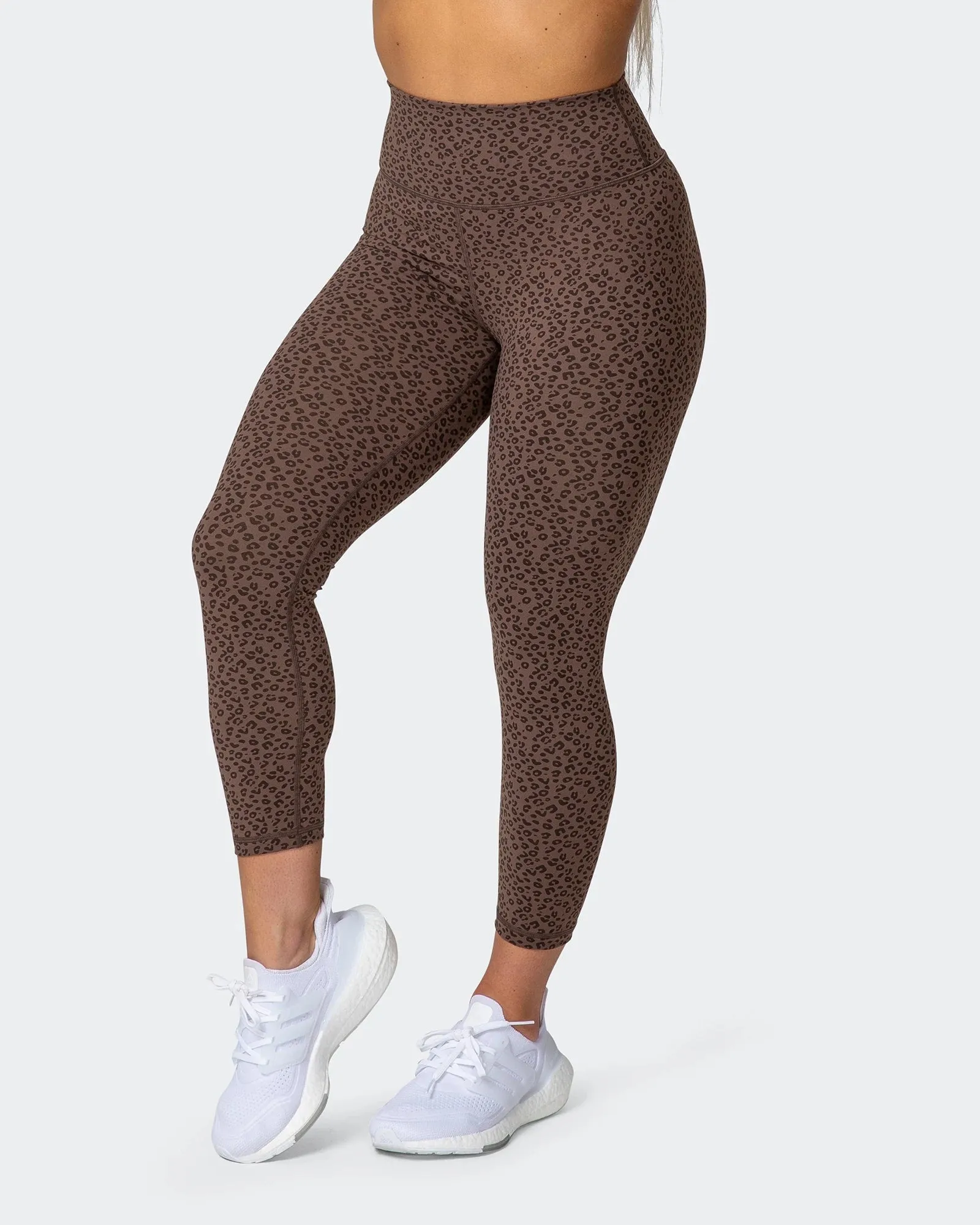 SIGNATURE SCRUNCH 7/8 LEGGINGS Chocolate Mini Cheetah Print