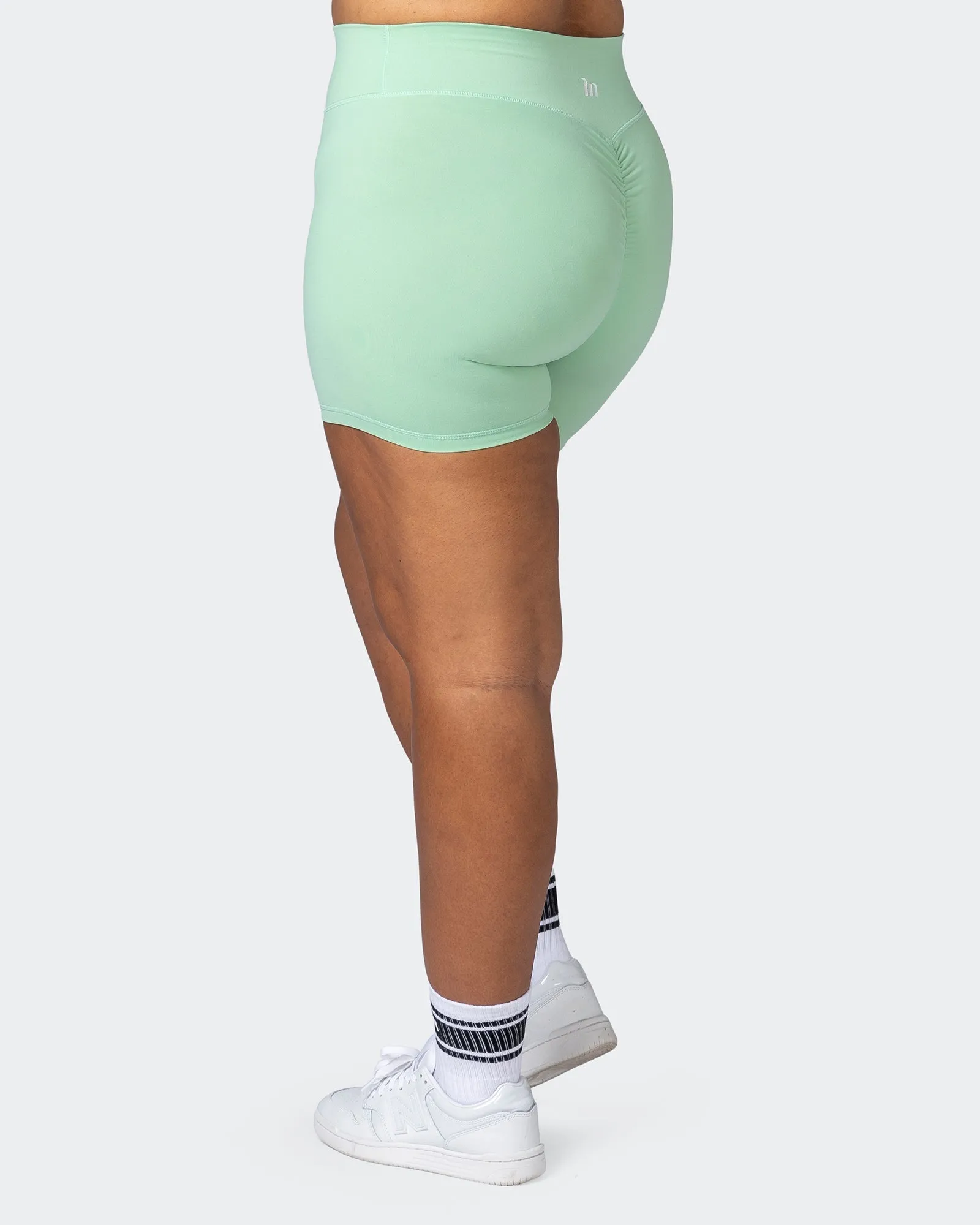 Signature Scrunch Bike Shorts - Pastel Green