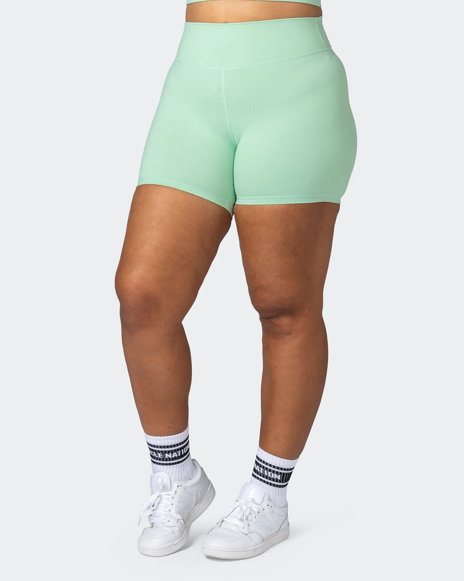 Signature Scrunch Bike Shorts - Pastel Green