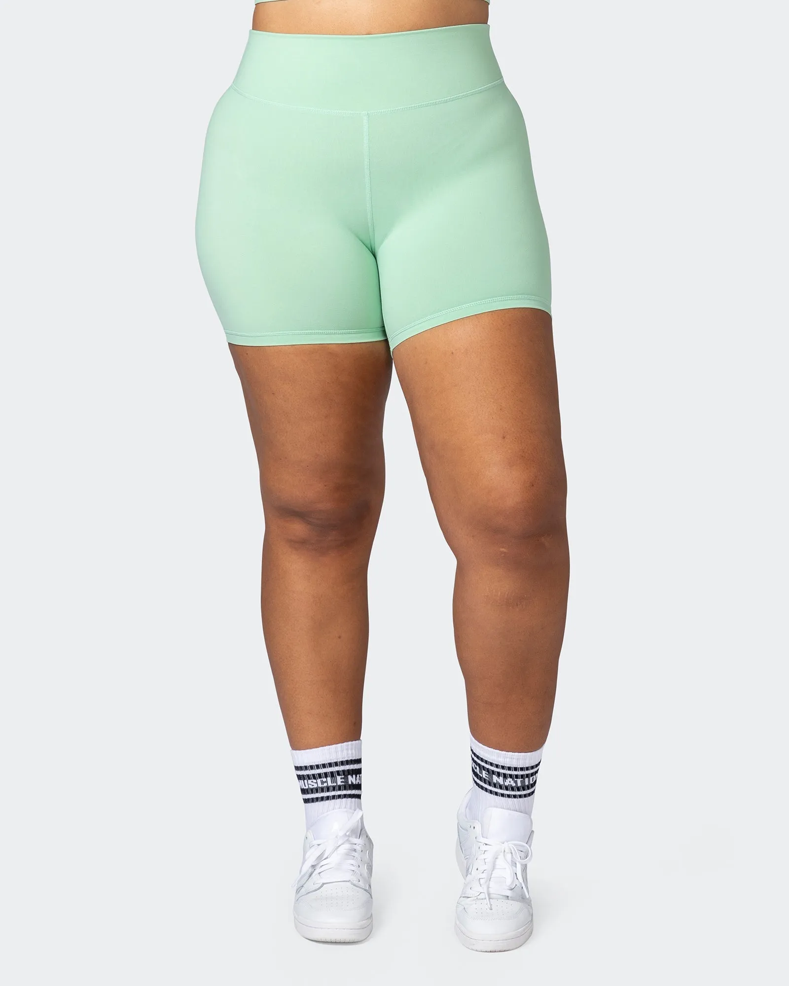 Signature Scrunch Bike Shorts - Pastel Green