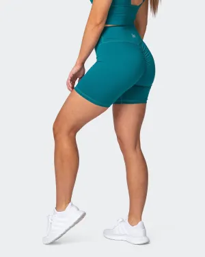Signature Scrunch Bike Shorts - Teal