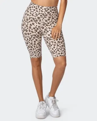 Signature Scrunch Referee Length Shorts - Cheetah Print