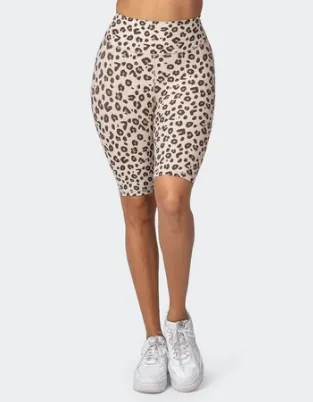 Signature Scrunch Referee Length Shorts - Cheetah Print