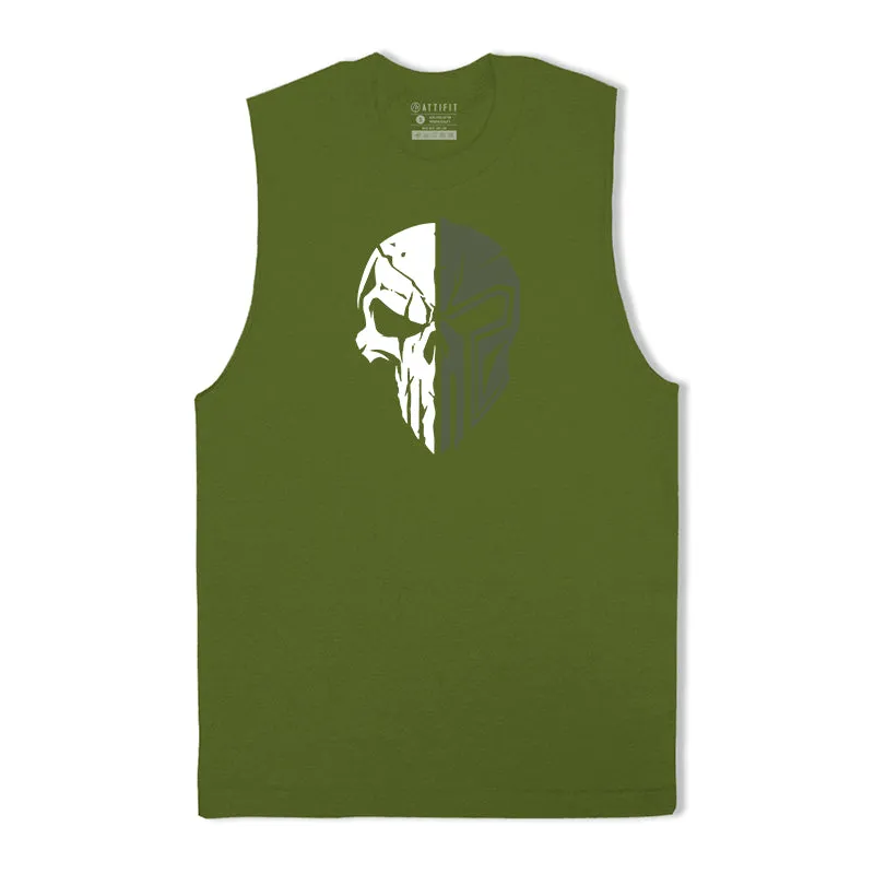 Skull Spartan Graphic Tank Top