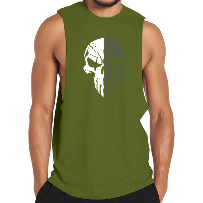 Skull Spartan Graphic Tank Top