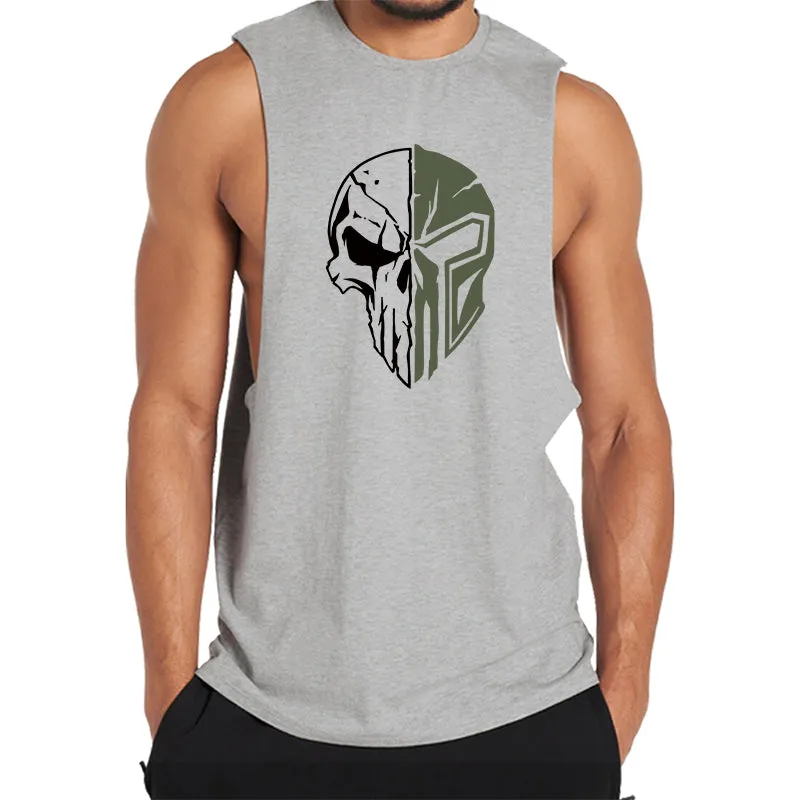 Skull Spartan Graphic Tank Top