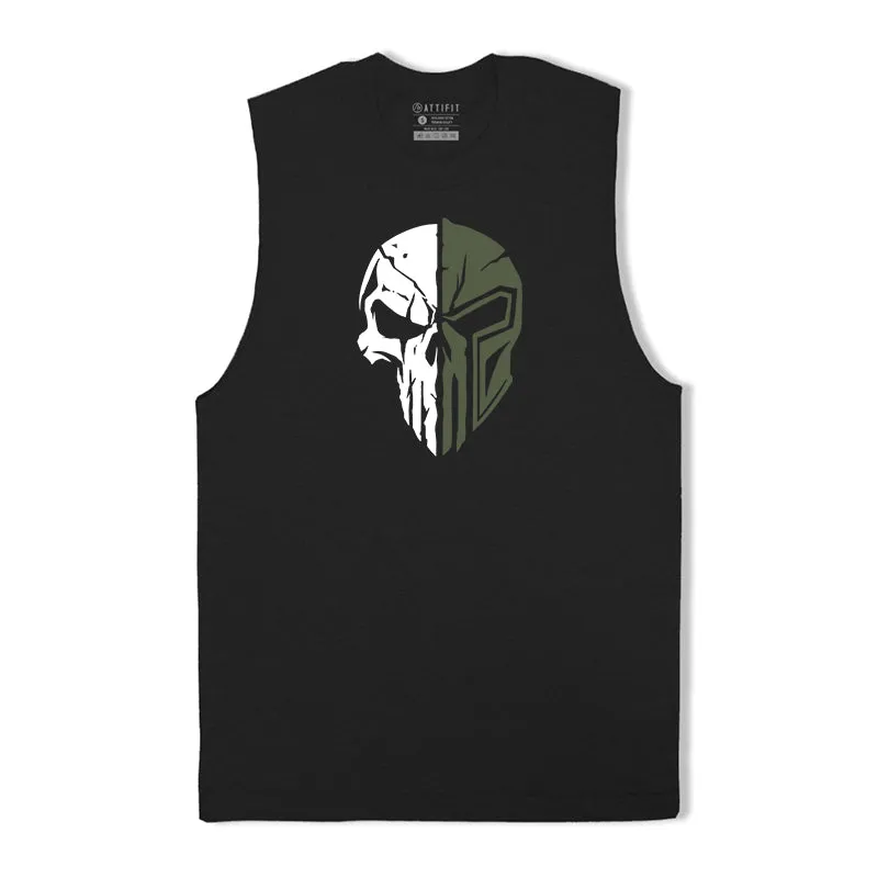 Skull Spartan Graphic Tank Top