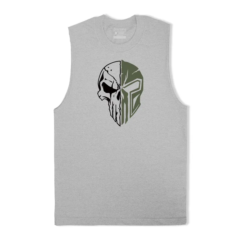 Skull Spartan Graphic Tank Top