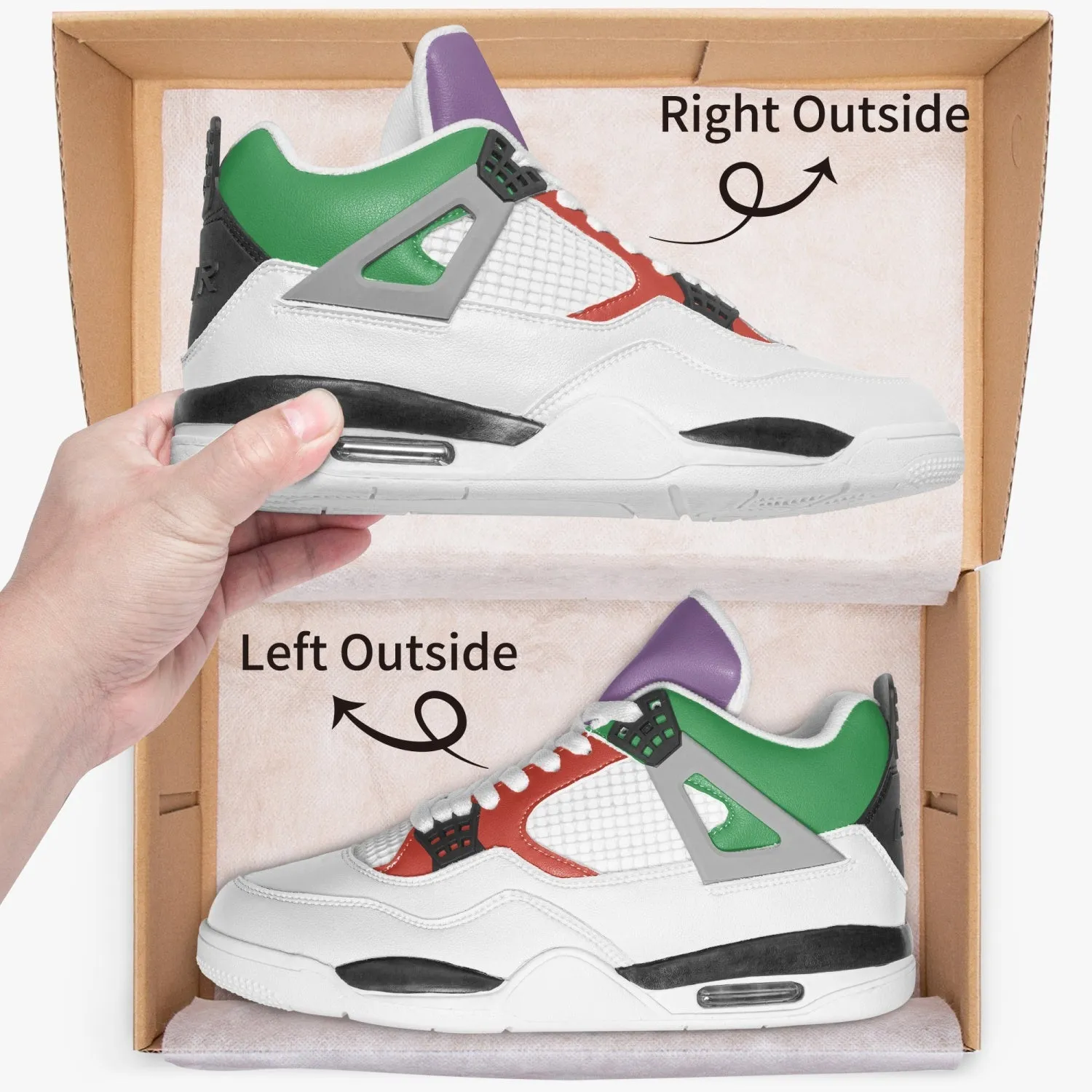 Star Kommand Kicks 2.0- Basketball Sneakers -White Sole
