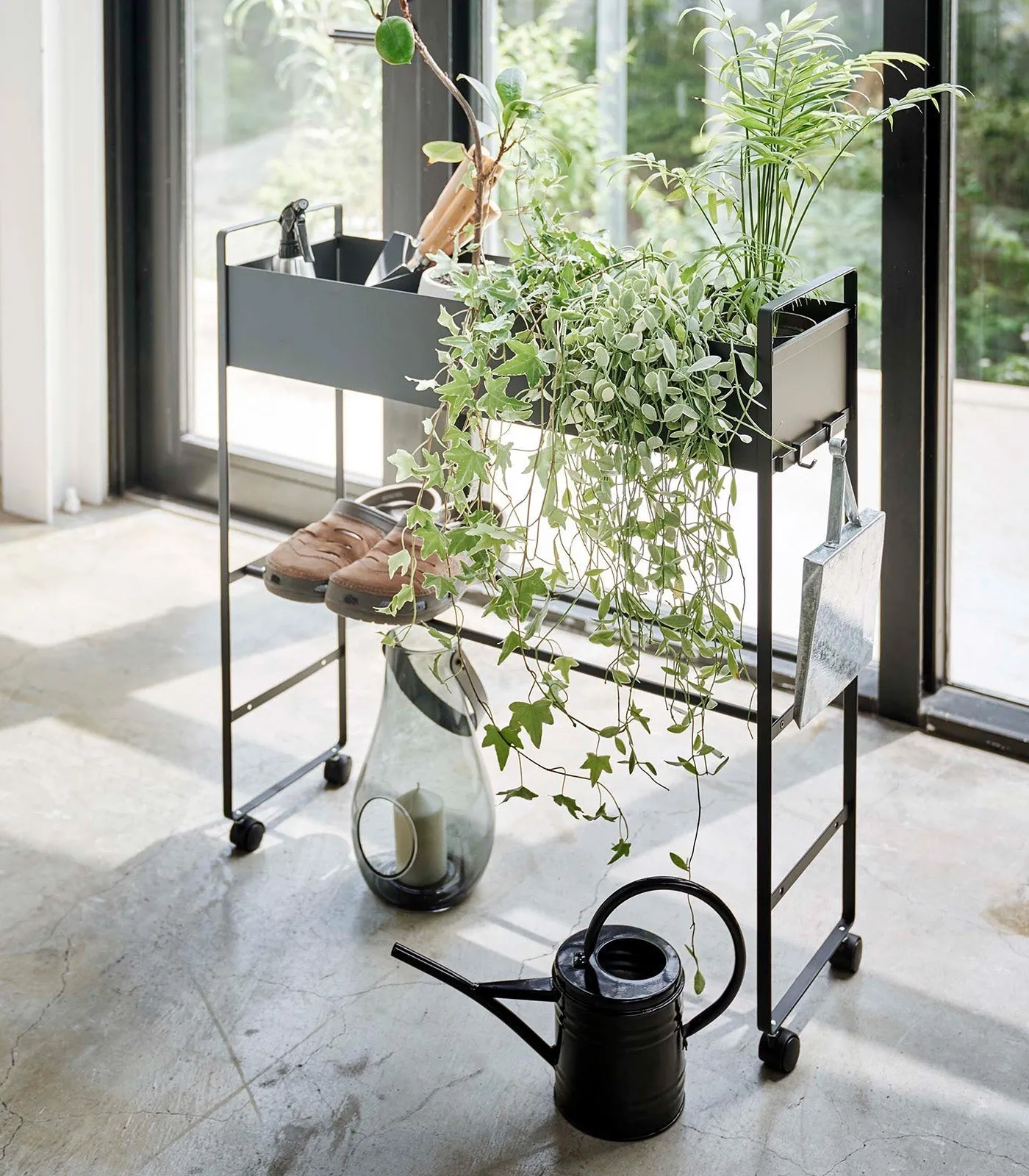 Steel Entryway Storage Cart (29.33" H)