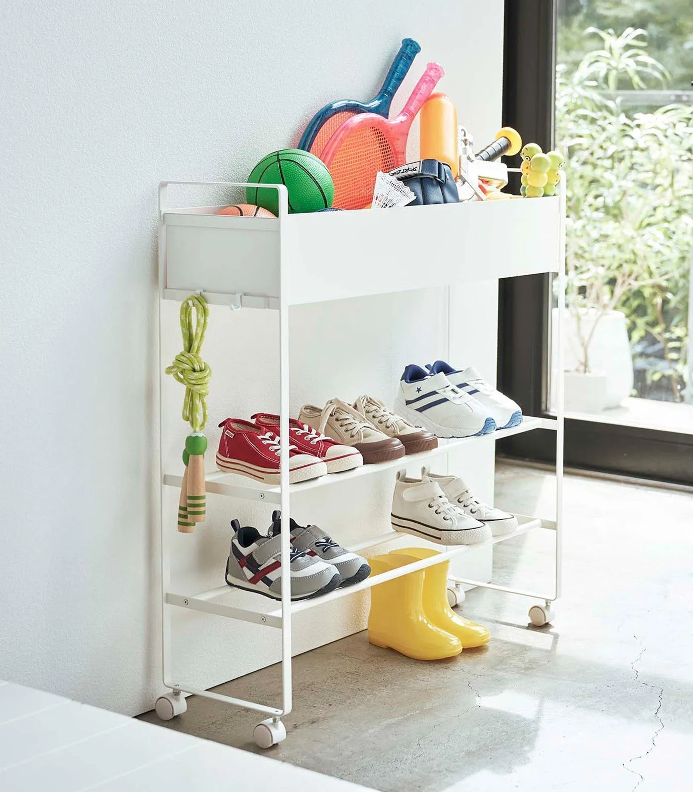 Steel Entryway Storage Cart (29.33" H)