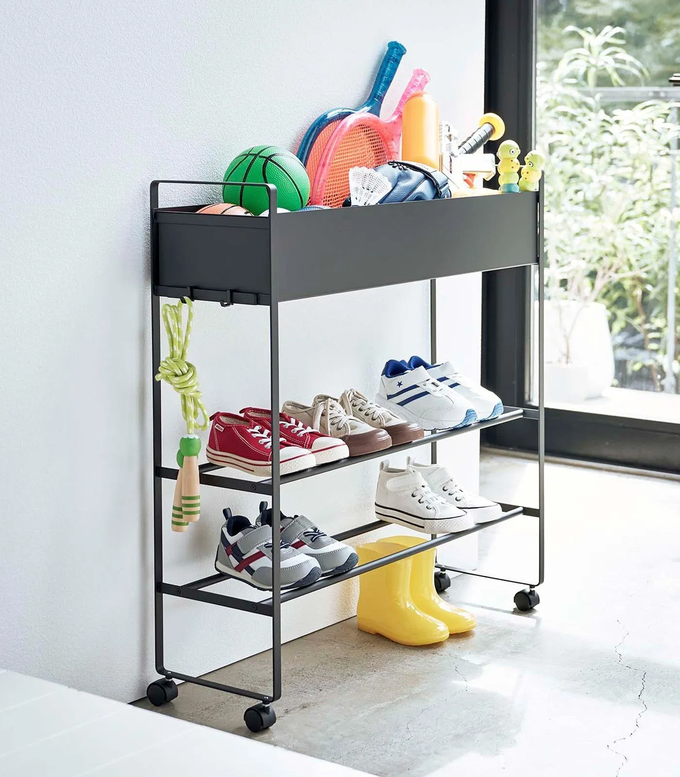 Steel Entryway Storage Cart (29.33" H)