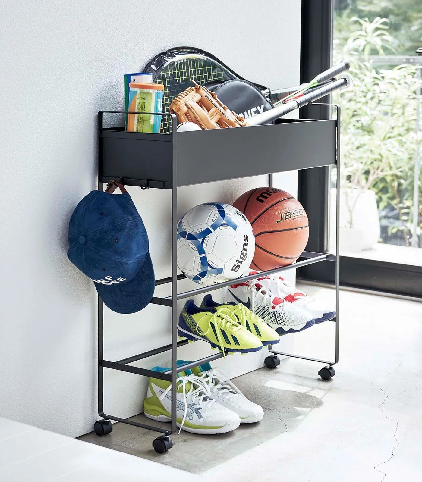 Steel Entryway Storage Cart (29.33" H)