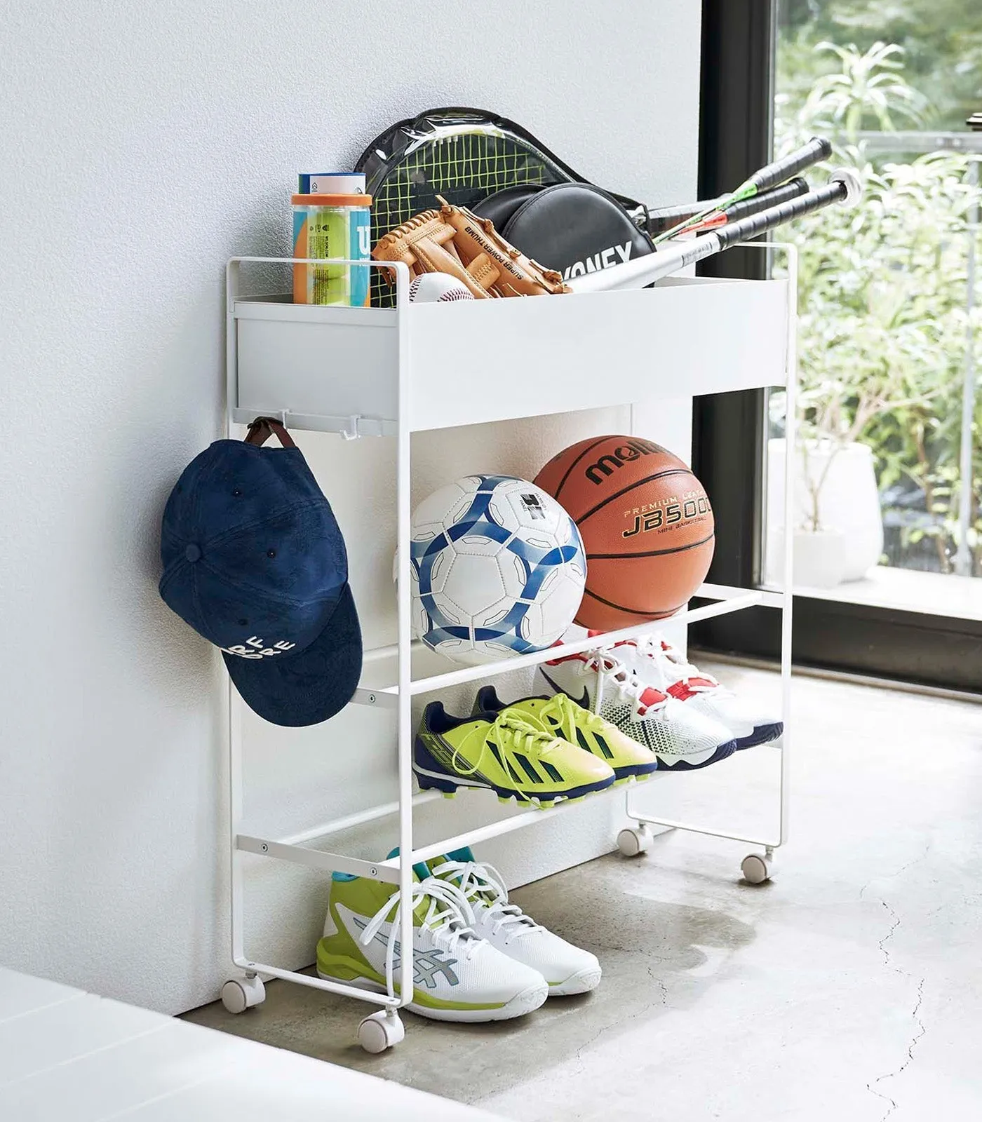 Steel Entryway Storage Cart (29.33" H)