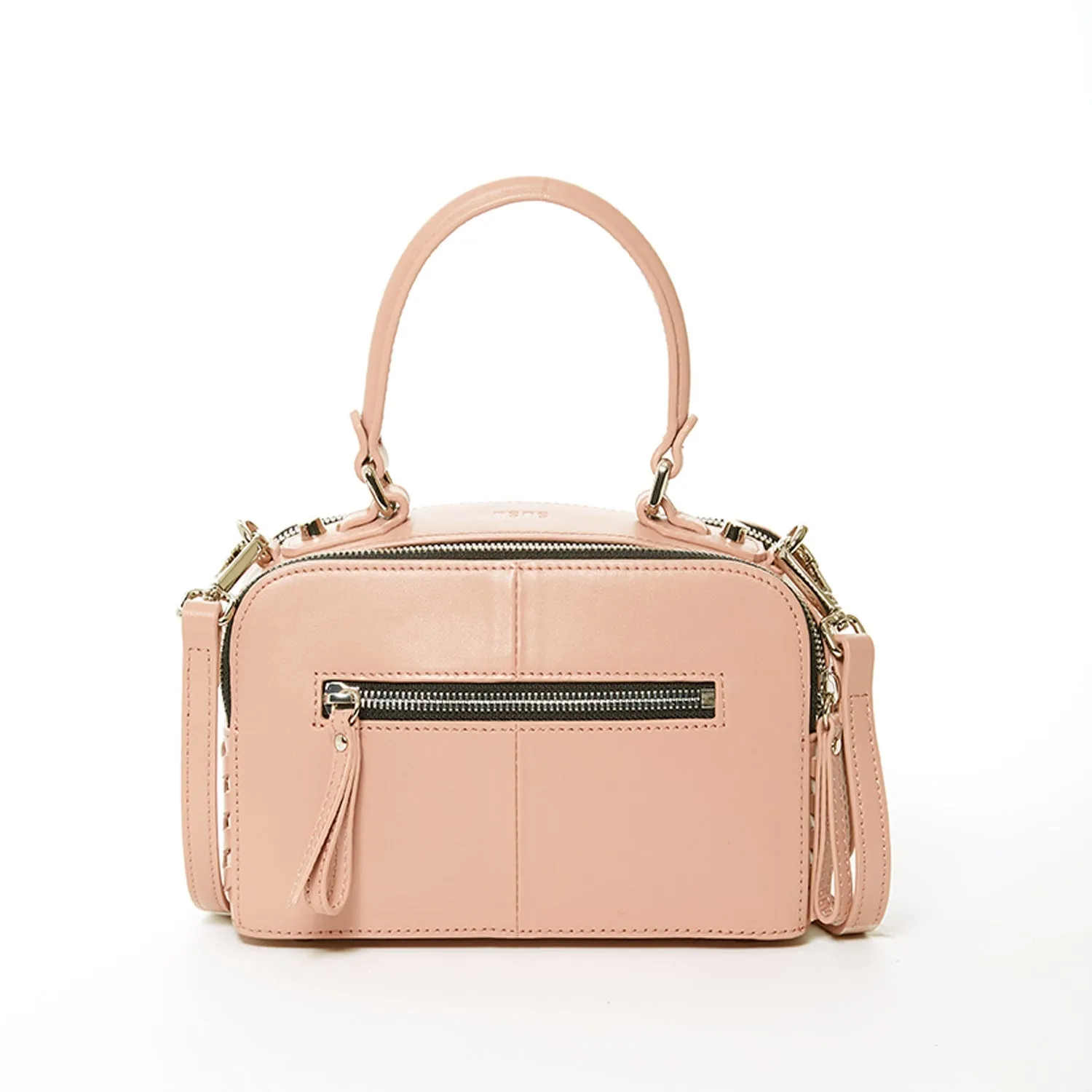 SUSU The Kayla Pink Woven Leather Bag