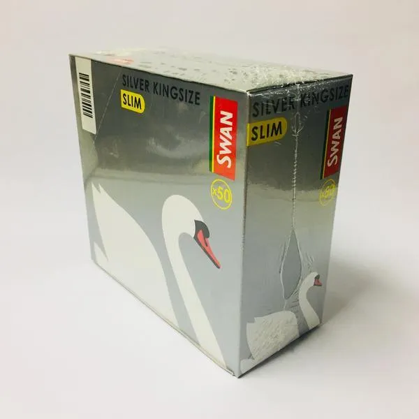 Swan King Size Slim Silver Rolling Papers