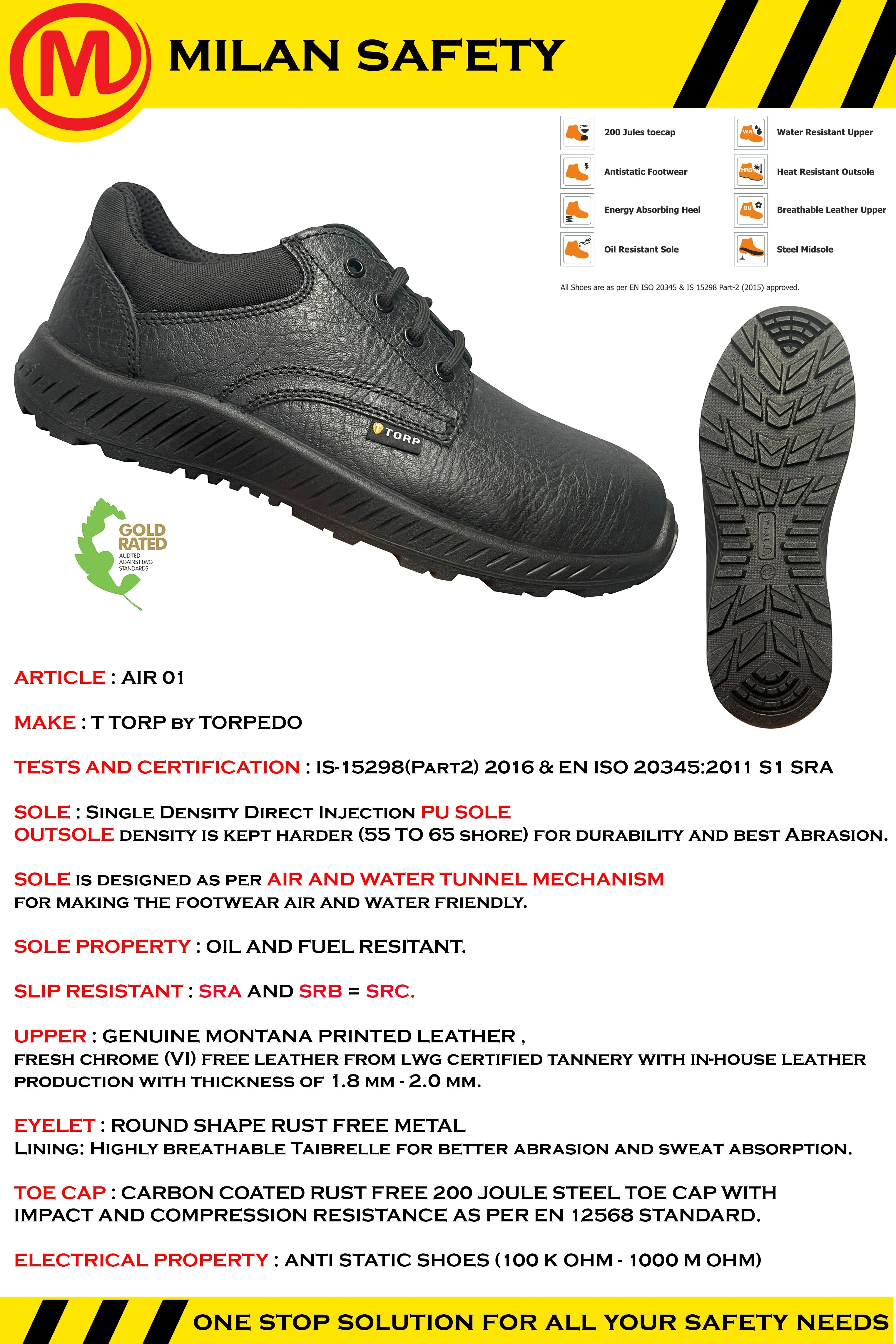 T Torp AIR 01 Safety Shoes – Advanced Protection and Comfort