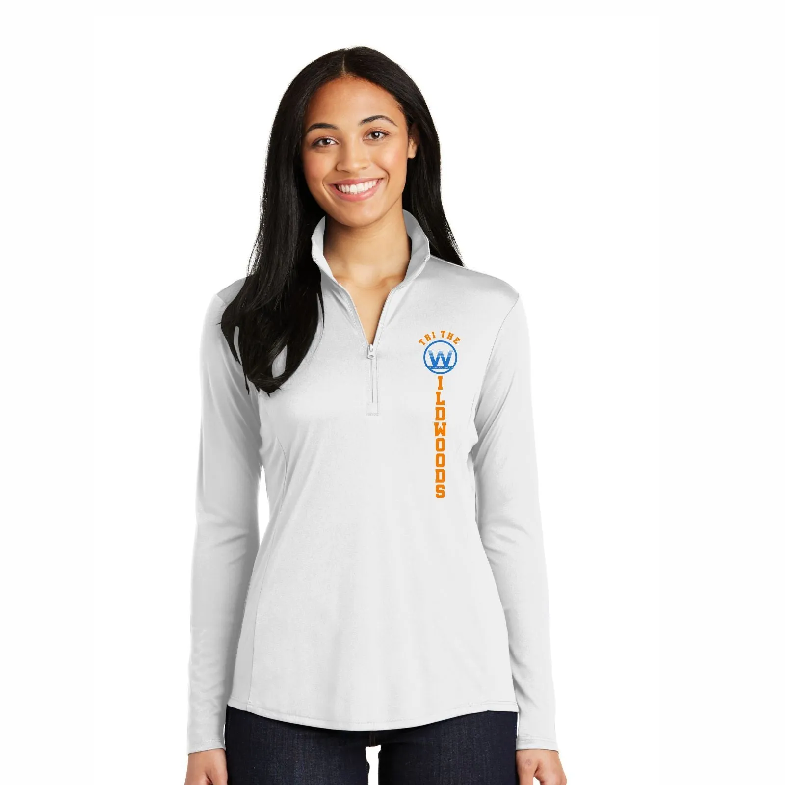 Tri the Wildwoods Women's Tech 1/4 Zip -White - LCP