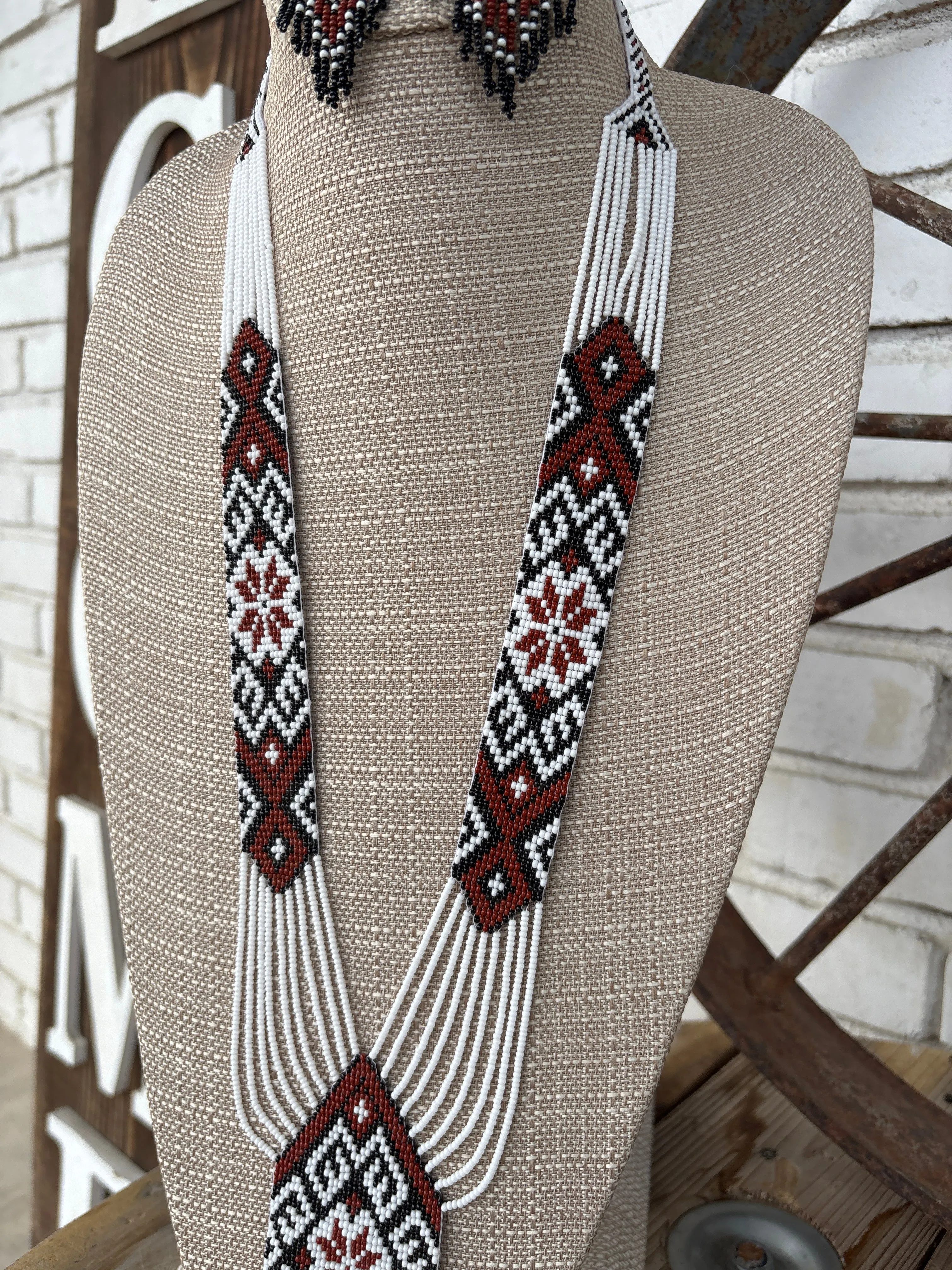 Trojans Necklace   Earrings SET