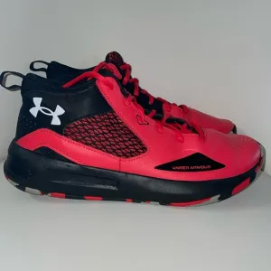 Under Armour Lockdown 5 Basketball Shoes Versa Red/Black Sneaker M 9 W 10.5