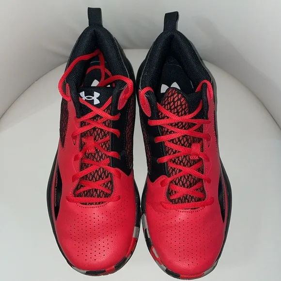 Under Armour Lockdown 5 Basketball Shoes Versa Red/Black Sneaker M 9 W 10.5