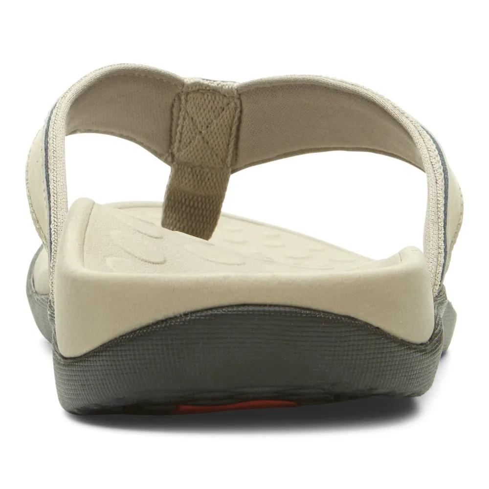 Vionic Men's Tide Toe Post Taupe Sandal