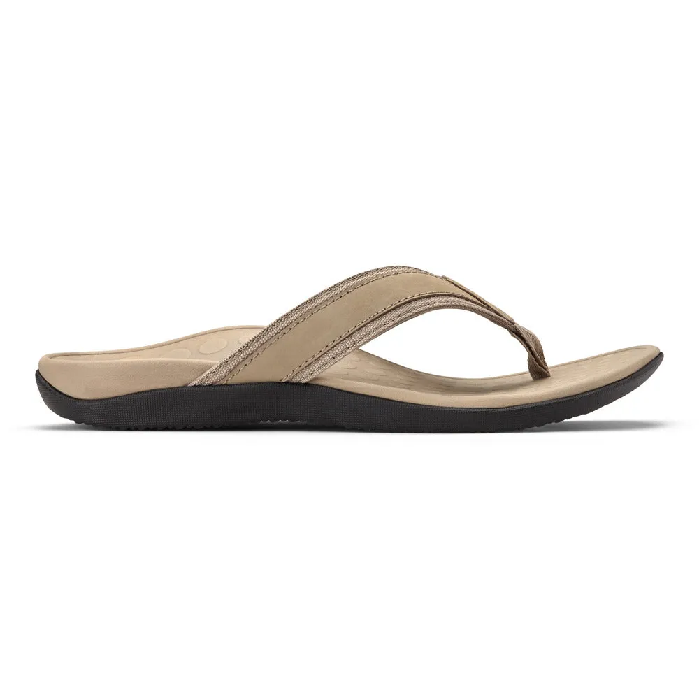 Vionic Men's Tide Toe Post Taupe Sandal
