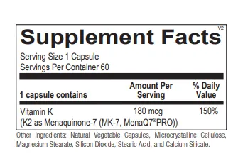 Vitamin K2 180 MCG