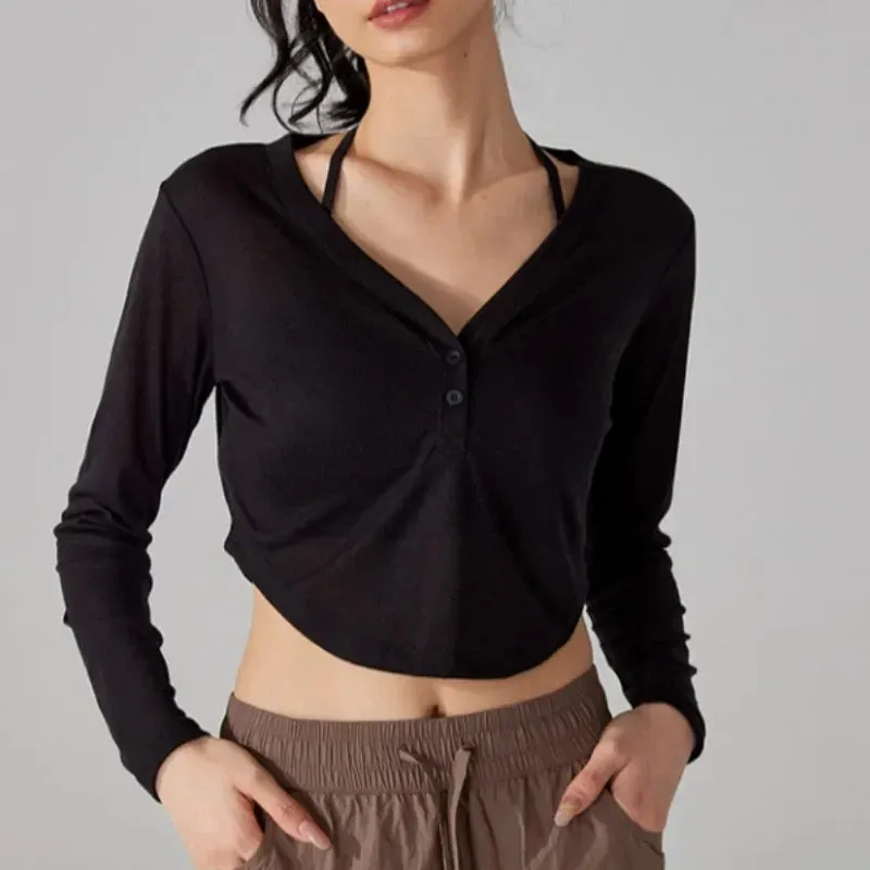 Women's Soft Breathable Yoga Crop Shirt