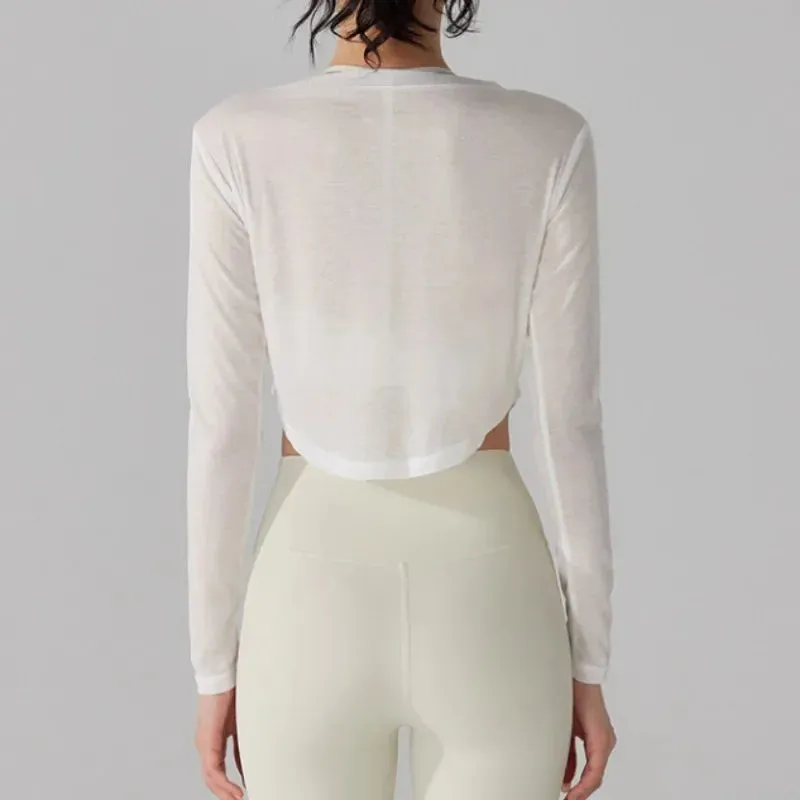 Women's Soft Breathable Yoga Crop Shirt