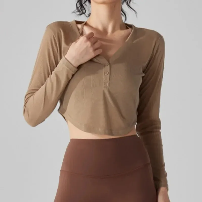 Women's Soft Breathable Yoga Crop Shirt